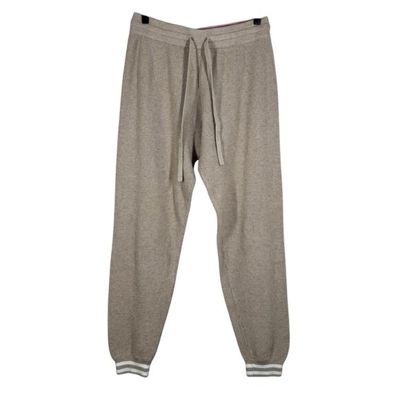 Faherty Waffle Knit Cotton Cashmere Blend Throwback Striped Ankle Jogger Pant S
